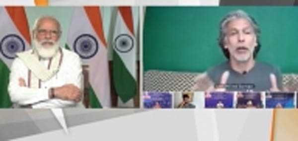 प्रधानमंत्री से बोले आयरन मैन मिलिंद सोमन - मैं फिट रहने के लिए जिम नहीं जाता